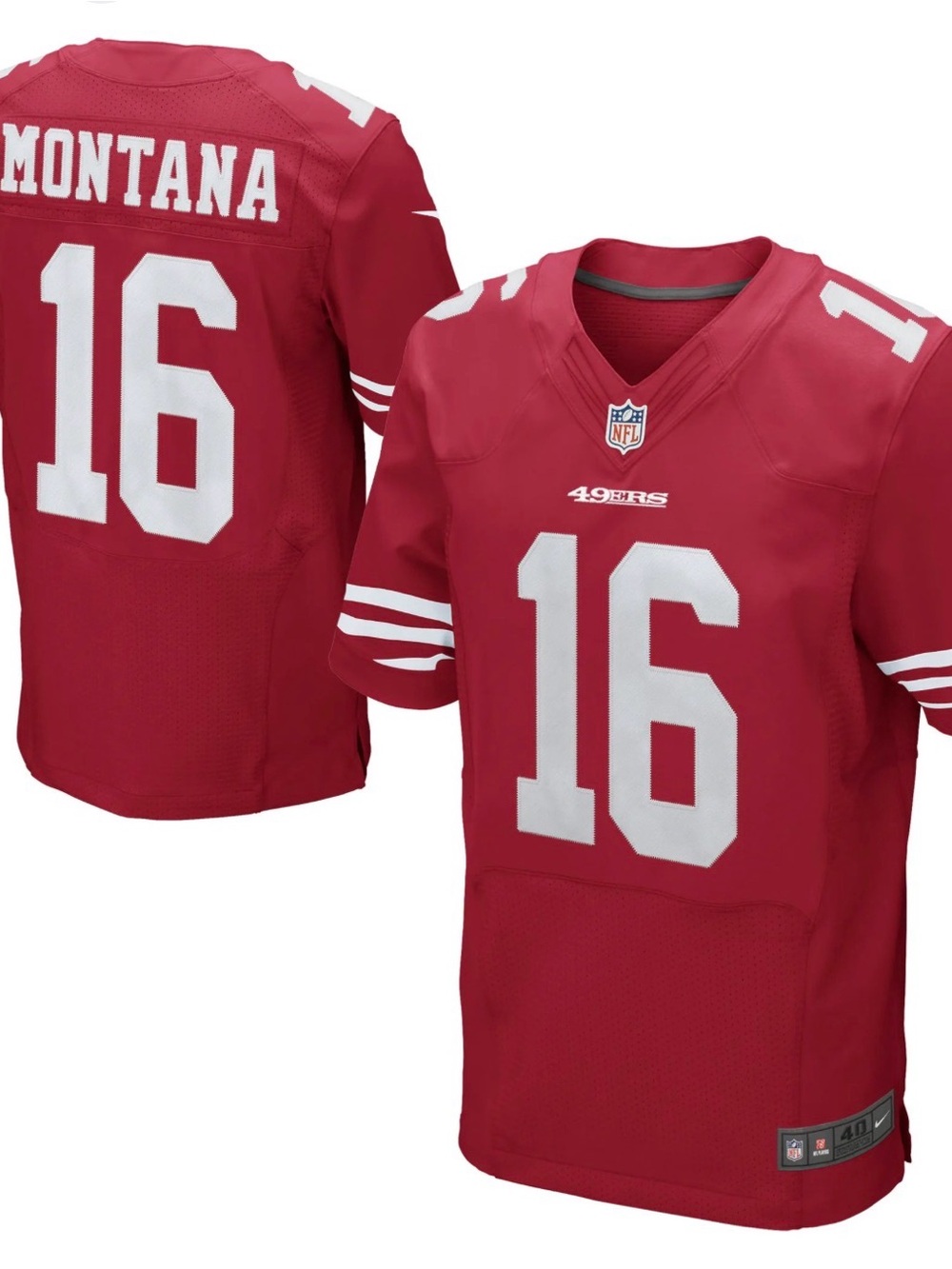Nike Joe Montana San Francisco 49ers Retired Elite Jersey Size XXXL